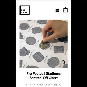 Pop Chart Scratch-off Pro Football Stadiums